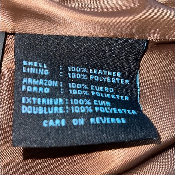 Nine West Brown Soft Leather Jacket Size Small - Picture 10 of 10